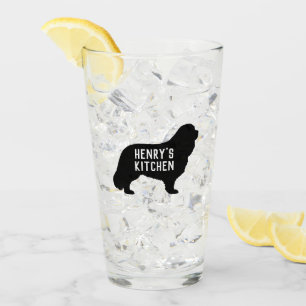 Verre Cavalier King Charles Spaniel Silhouette Personnal