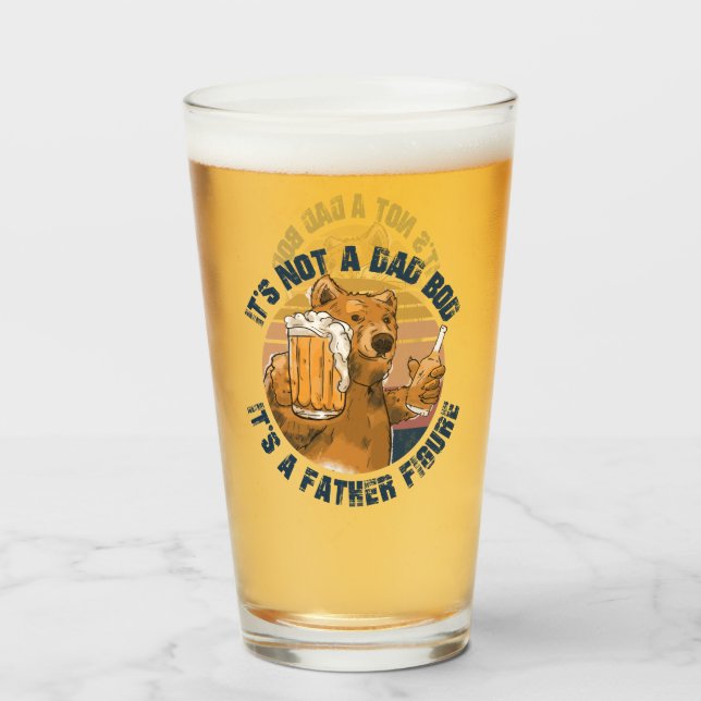 Verre Ce n'est pas un papa Bod Funny Bear (Devant (rempli))