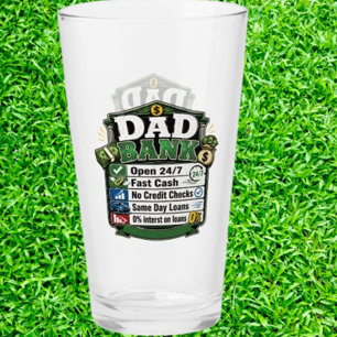 Verre Célébrez la banque de papa
