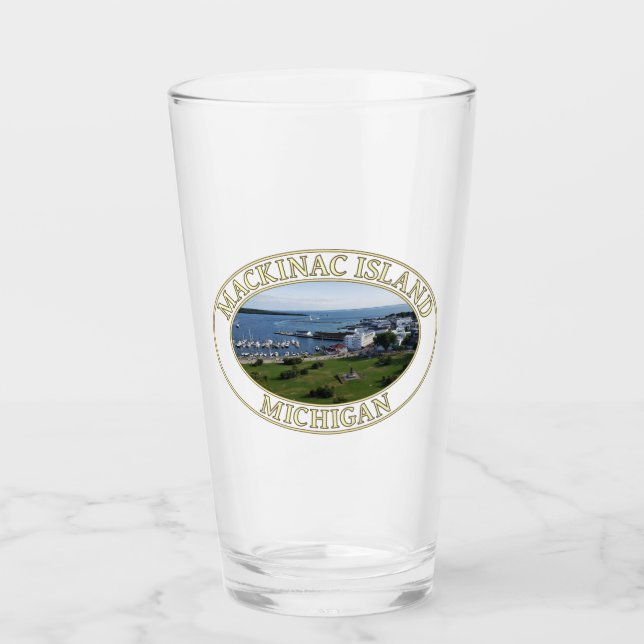 Verre Centre-ville et port de Mackinac Island, Michigan (Devant)