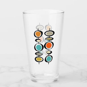 Verre Cercles Abstraits funky des années 1950 milieu du