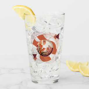 Verre Cercles Harmonieux de Fleurs d'Oranger