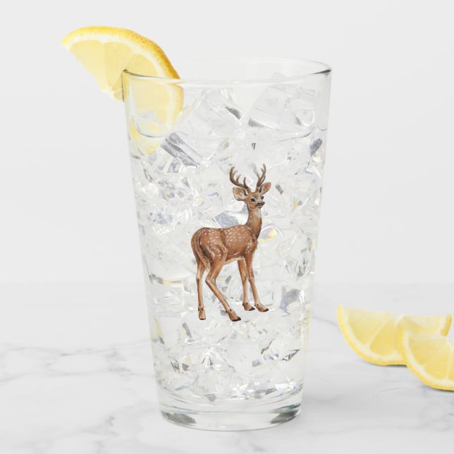 Verre Cerf (Devant glace)