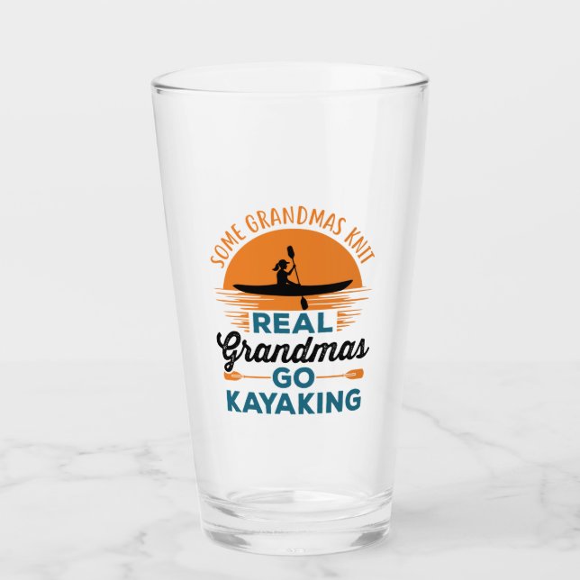 Verre Certains Grandmas Knit Real Grandmas Go Kayak (Devant)