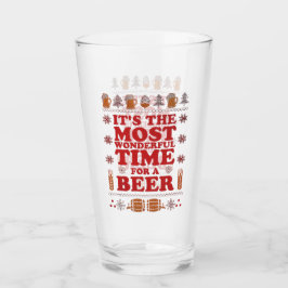 Verre C'est le moment le plus merveilleux Noël bière
