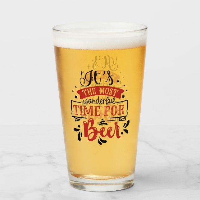 Verre C'est le moment le plus merveilleux pour une pinte (Devant (rempli))