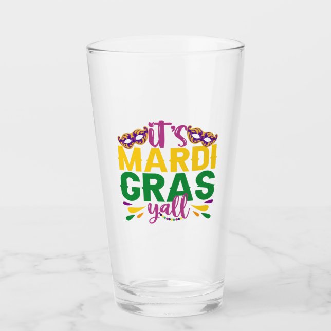 Verre C'est Mardi Gras Y'all Drôle Carnival Party Cadeau (Devant)