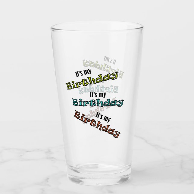 Verre C'est mon anniversaire (Devant)