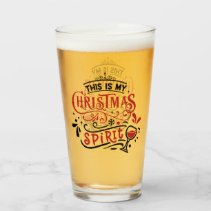 Verre C'Est Mon Esprit De Noël Funny Pint Glass