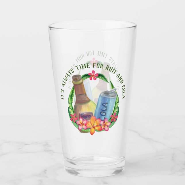 Verre C'est toujours l'heure de la Coupe de Rhum & Cola  (Devant)