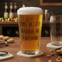 Cette bière me rend génial Pint