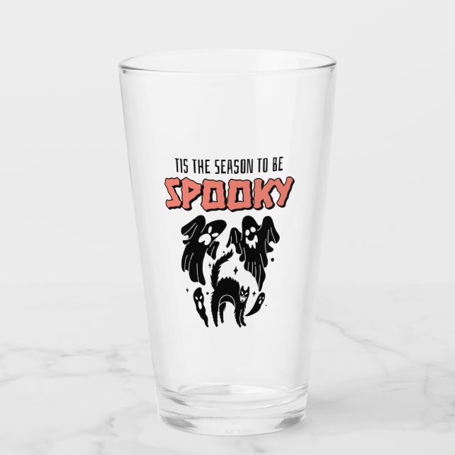 Verre Cette saison sera Éffrayante Halloween Déplaisant (Devant)