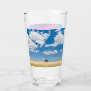 Verre champ ensoleillé