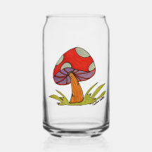 Verre Champignon Rouge