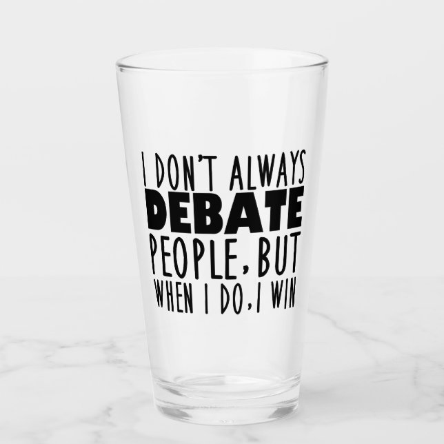 Verre Champion de l'équipe de discussion amusante (Devant)