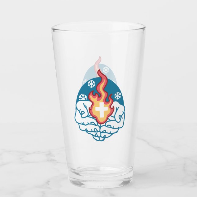 Verre Changement du froid, Feu de foi - Chrétien motivat (Devant)