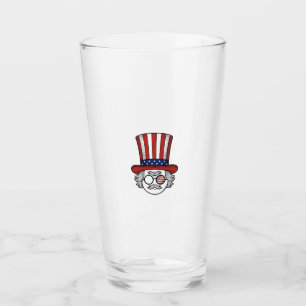 Verre Chapeau haut de forme à l'envers patriotique visag