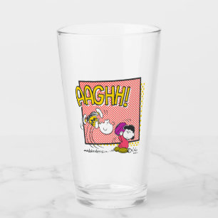 Verre Charlie Brown et Lucy Football Comic Graphic