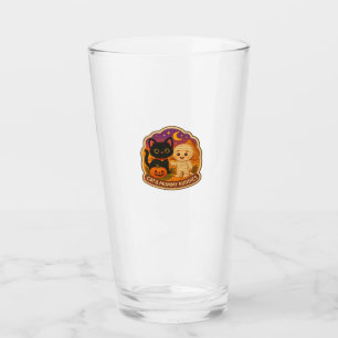 Verre Chat d'Halloween mignonne et broderie maman Stic P