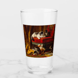 Verre Chat et chatons Jouer avec chaise