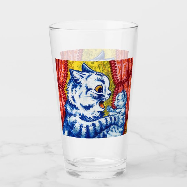 Verre Chat et ses chatons (Devant)