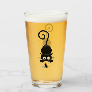 Verre Chat et souris avec des personnages de dessin amus