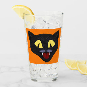 Verre Chat noir d'Halloween