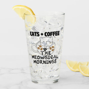 Verre Chats + Café = Matins Meowgical.w