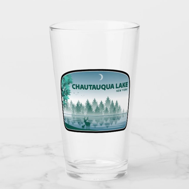 Verre Chautauqua Lake New York Deer (Devant)