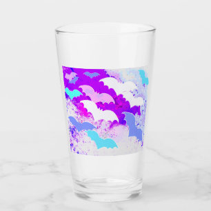 Verre Chauves-souris en vol Pastel Purple