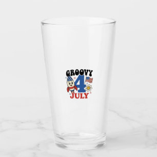 Verre Chemise patriotique de fusée Groovy 4 juillet Desi