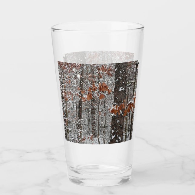 Verre Chênes couverts de neige hiver Photographie de la  (Devant)