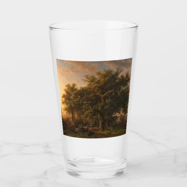 Verre Chênes dans un paysage forestier (paysage boisé) (Devant)