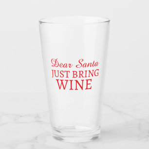 Verre Cher Père Noël drôle Texte personnalisé Vin de Noë