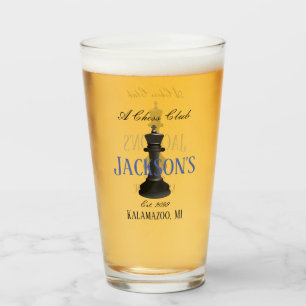 Verre Chess Club w Classic King Dessin Pint Bière Soda