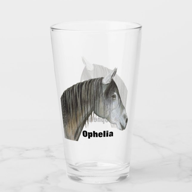 Verre Cheval gris (Devant)