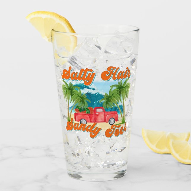 Verre Cheveux salés, orteils de sable | Camion Tropical  (Devant glace)