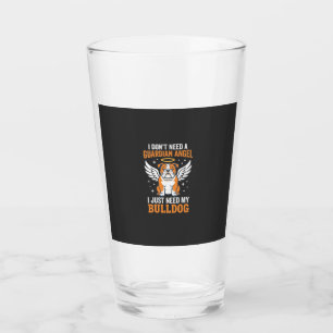 Verre Chien ange gardien Bouledogue
