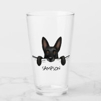 Chien berger allemand noir mignon personnalisé