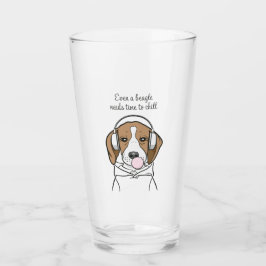 Verre Chien frigorifique avec Bubblegum Funny Beagle