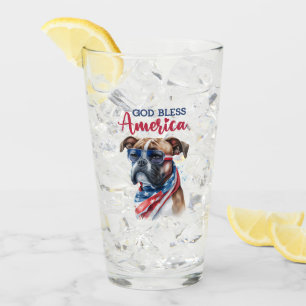 Verre Chien Patriote-Boxeur