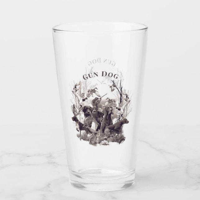 Verre Chiens de chasse, Chiens de pistolet, saison de ch (Devant)