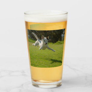 Verre Chiens en jeu, 2 côtés,