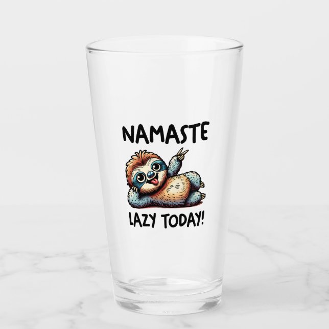 Verre Chill Sloth Namaste Lazy Vibes (Devant)