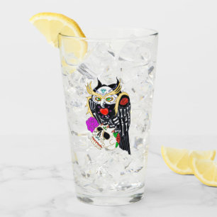 Verre Chouette Et Crâne À Sucre