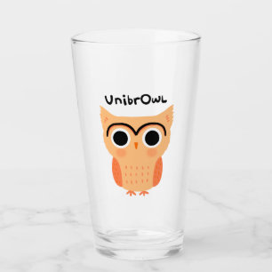 Verre Chouette unibrow UnibrOwl   Chouette à sourcils mi