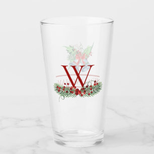 Verre Christmas Bells Red Berries Nom À feuillage persis