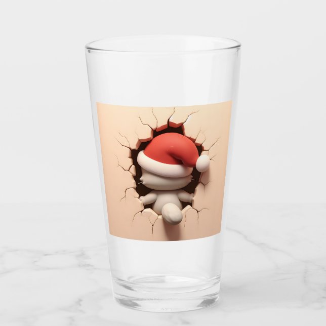 Verre Christmas Cat 3D (Devant)
