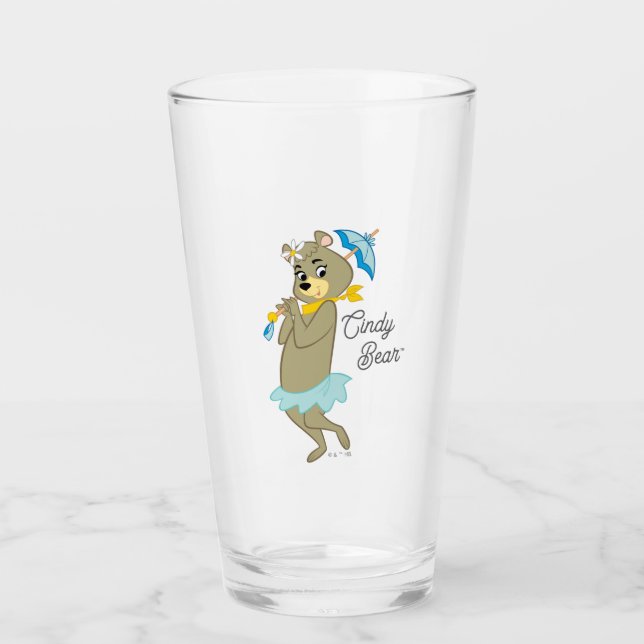 Verre Cindy Bear tenant le parasol (Devant)