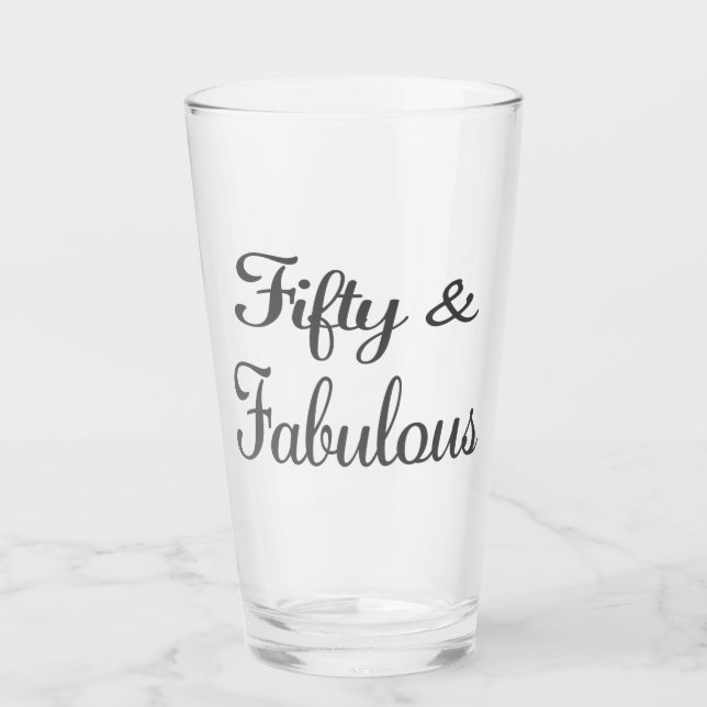Verre Cinquante et fabuleux 50 anniversaire (Devant)